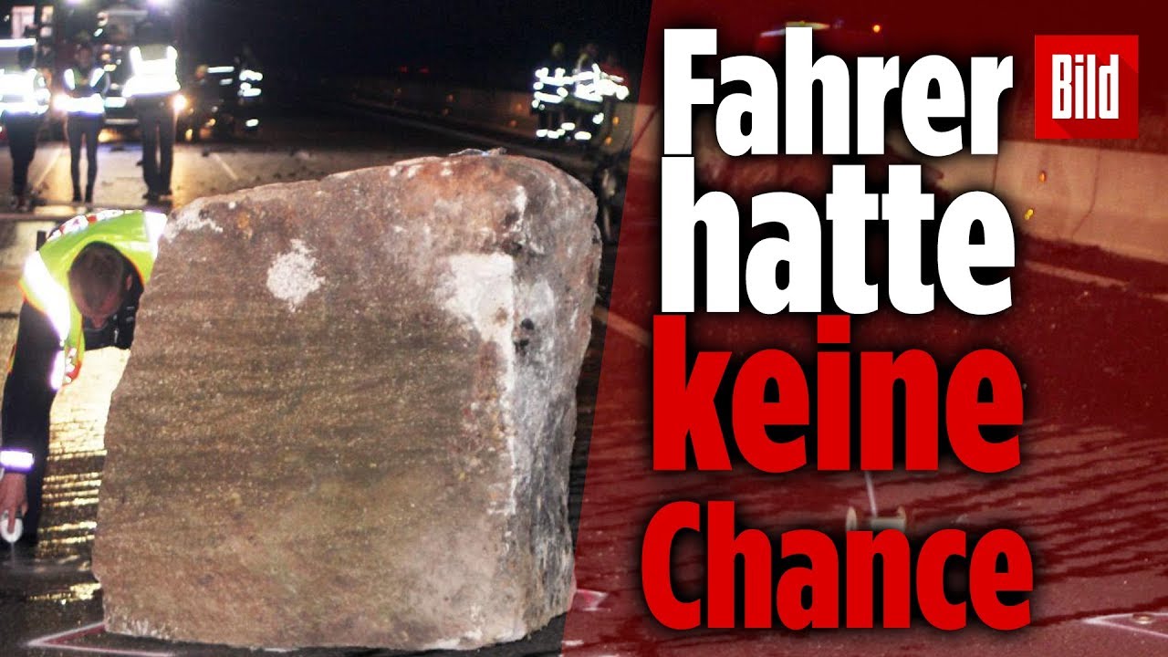 Porsche kracht auf Autobahn gegen Felsen – Fahrer tot!