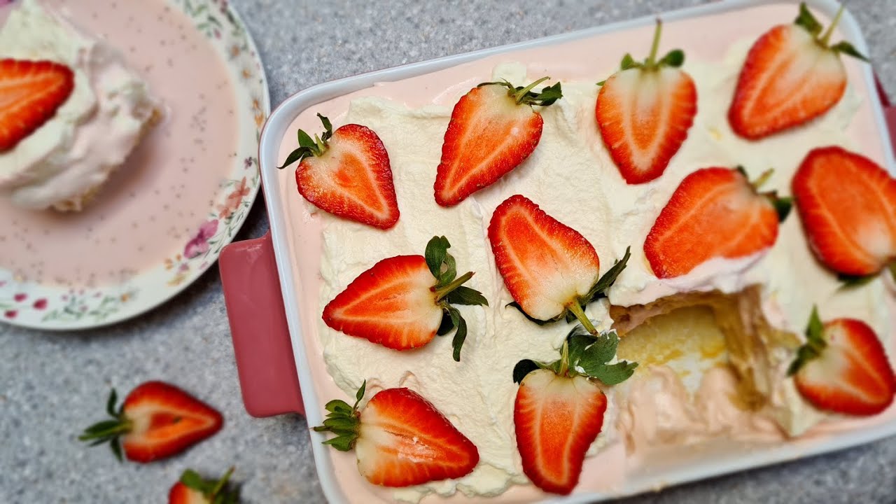 Strawberry Tres Leches Cake | The Ultimate Summer Dessert! By Yummy Halal