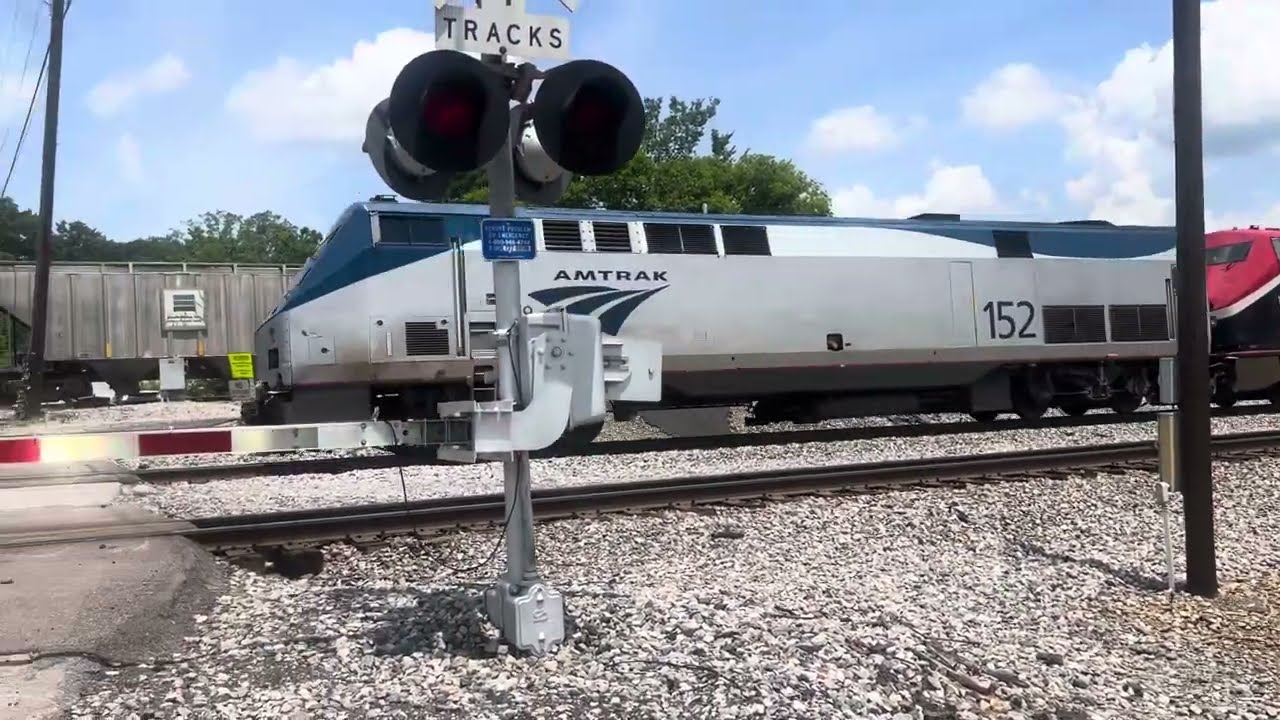 (Repost-June 6th) Amtrak #152 Train Passes Irondale, Alabama Railroad Crossing! 