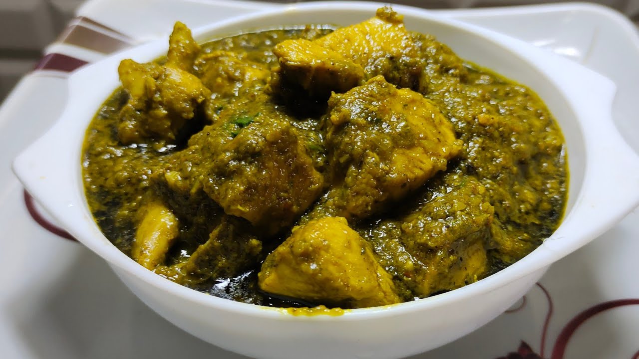 palak pudina chicken gravy recipe/unique type in our home style 😍/super tasty chicken curry recipe👌