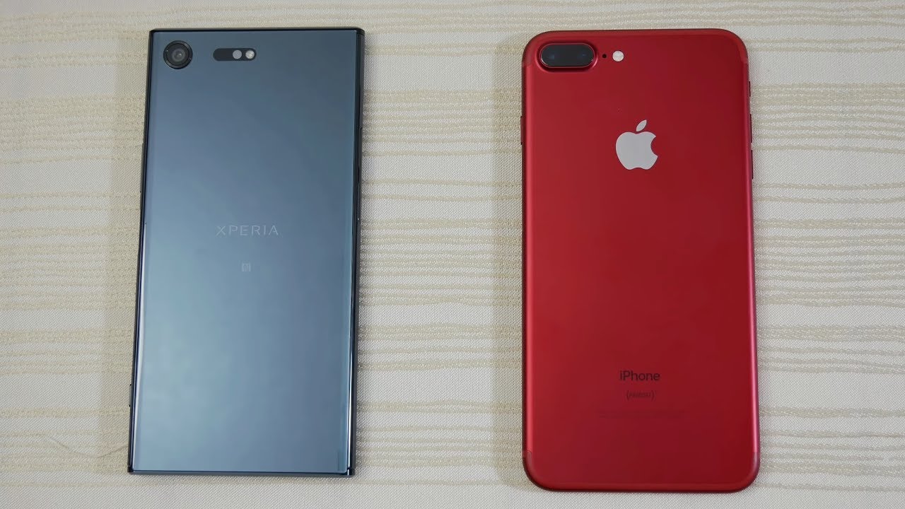 Sony Xperia XZ Premium vs iPhone 7 Plus - Speed Test! (4K)