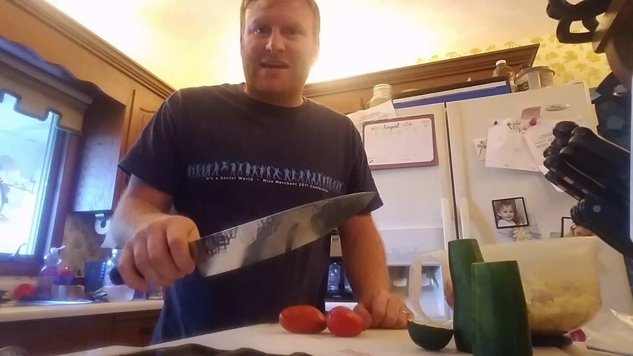 Shun Premier 10 inch Chefs Knife a year and half later no sharpening