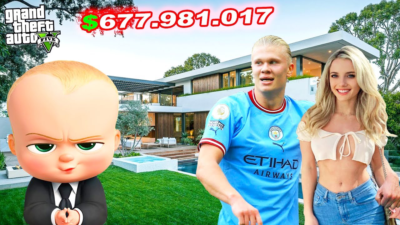 ERLİNG HAALAND VE SEVGİLİSİNE 677 MİLYON DOLARA EV SATTIM! - GTA 5 BEBEK EMLAKÇI MODU
