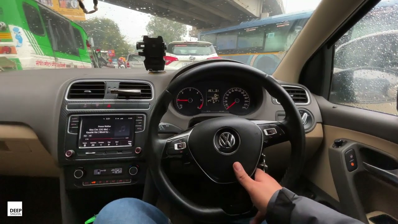 Volkswagen Vento 1.5 TDI DSG HL+ | 4k POV Drive in Winter Rain | Meerut | ASMR