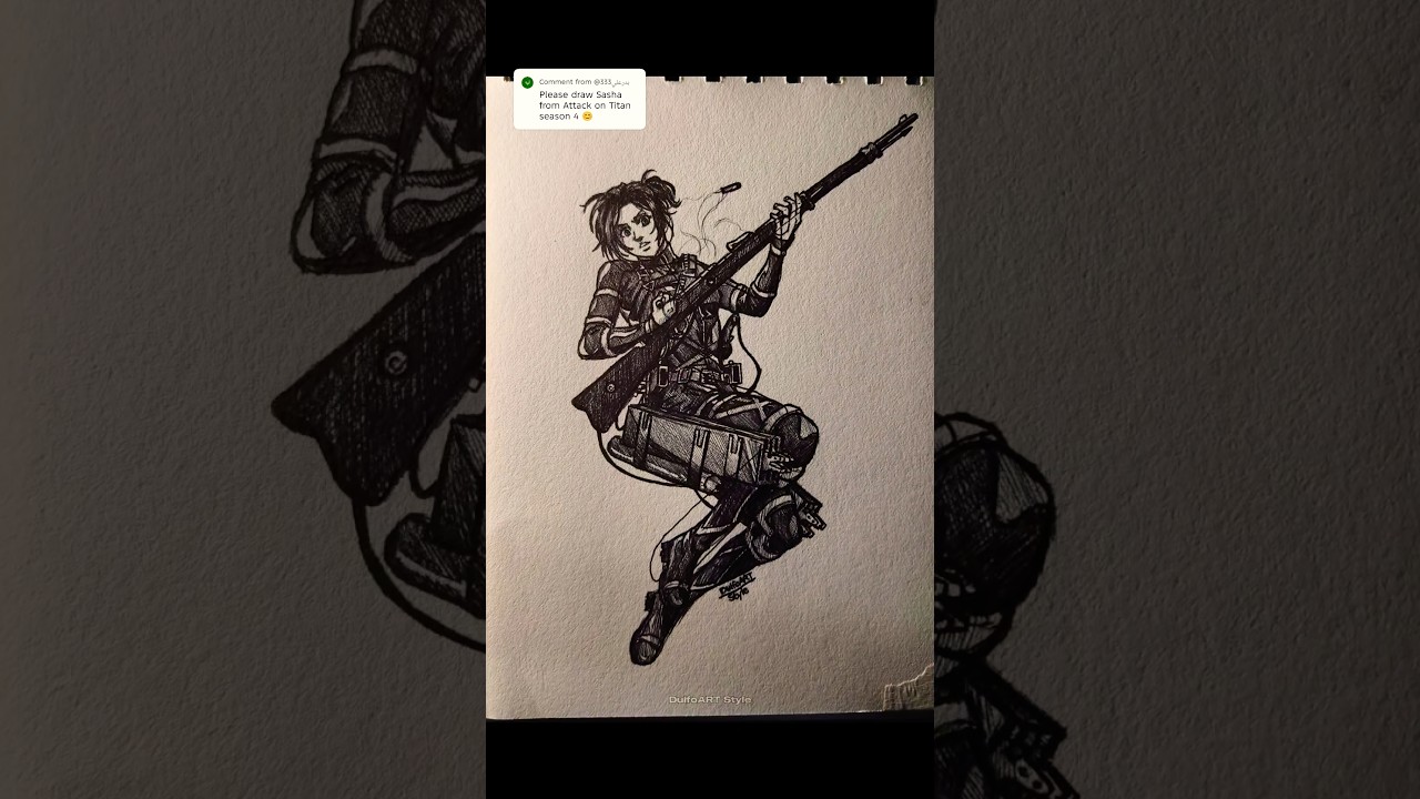 Sasha Braus, stick to anime drawing #attackontitan #sasha #anime #drawing #ackerman #art #animeart