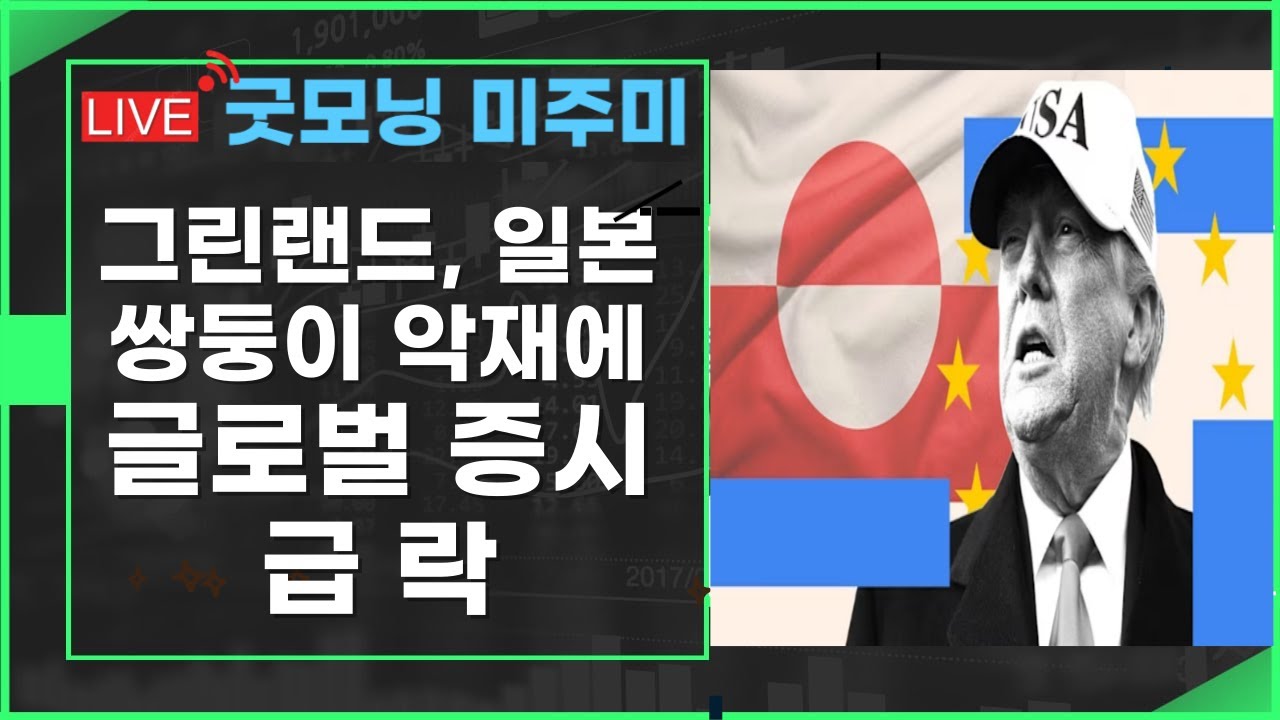 [굿모닝 미주미]  그린랜드  위기감에 일본 악재까지 글로벌 금융시장 급락세  #미주미 #이항영