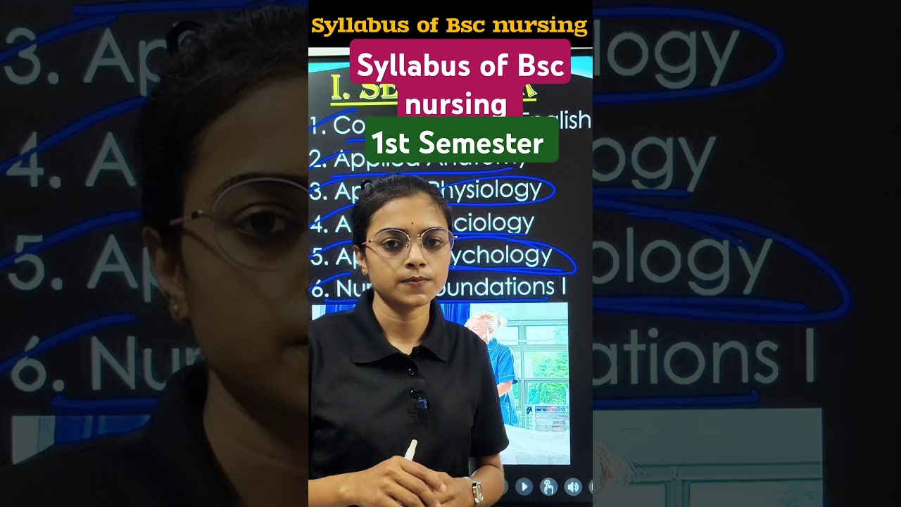 Syllabus of Bsc nursing 1st Semester #bscnursing #yt #biology #science #medicaleducation #education