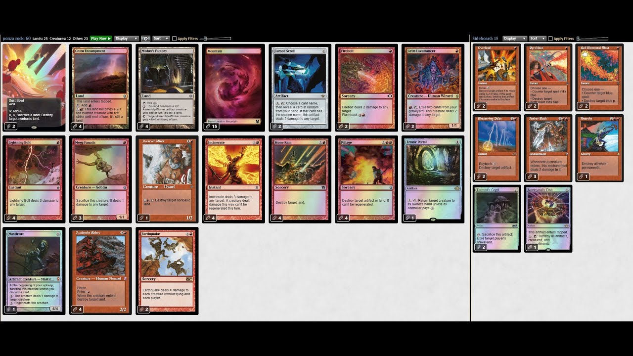 【MtG】まいにちまぢぎゃざしますん【Premodern】「MonoR PONZA」　Part1