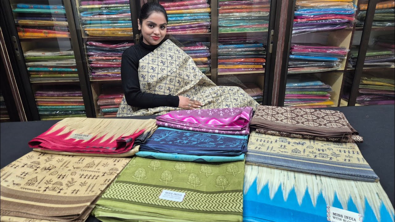 Affordable Khadi Silk Saree Collection ✨ Full Body Print | Budget Friendly Look | Cotton Silk Saree