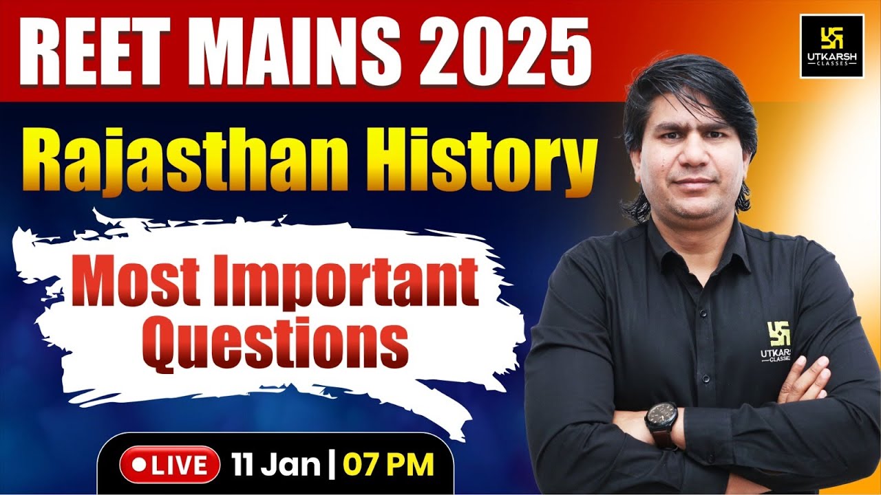 REET MAINS 2025 | 3rd Grade Teacher Rajasthan History Most Important Questions | Rajveer Sir