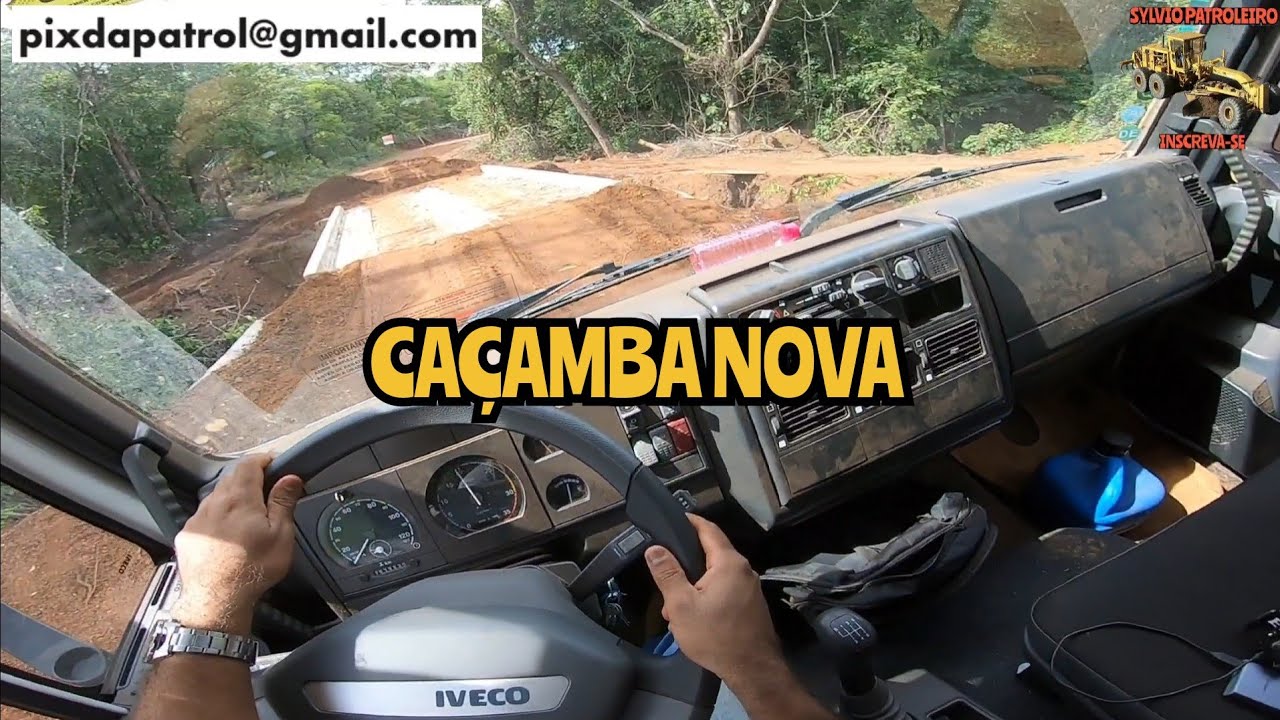 NA CAÇAMBA NOVA/CASCALHAMENTO/ Pá carregadeira XCMG Iveco Mercedes Benz Aterro Ponte Nova