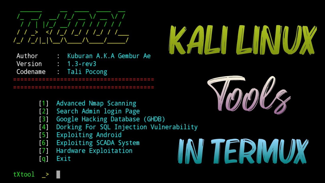 Install Kali Linux tools in termux | How to install Txtool in termux
