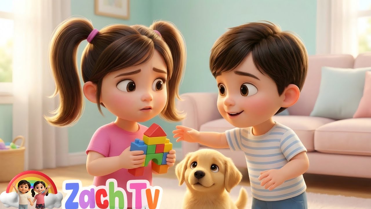 Sharing Song for Kids 🧸 | Learn Sharing at Home, School & Park | Zach TV