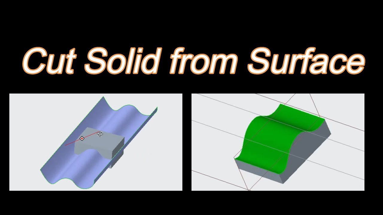 How to Cut Solid from Surface | Cut Solid from Surface in Creo | How to cut Solid from Surface