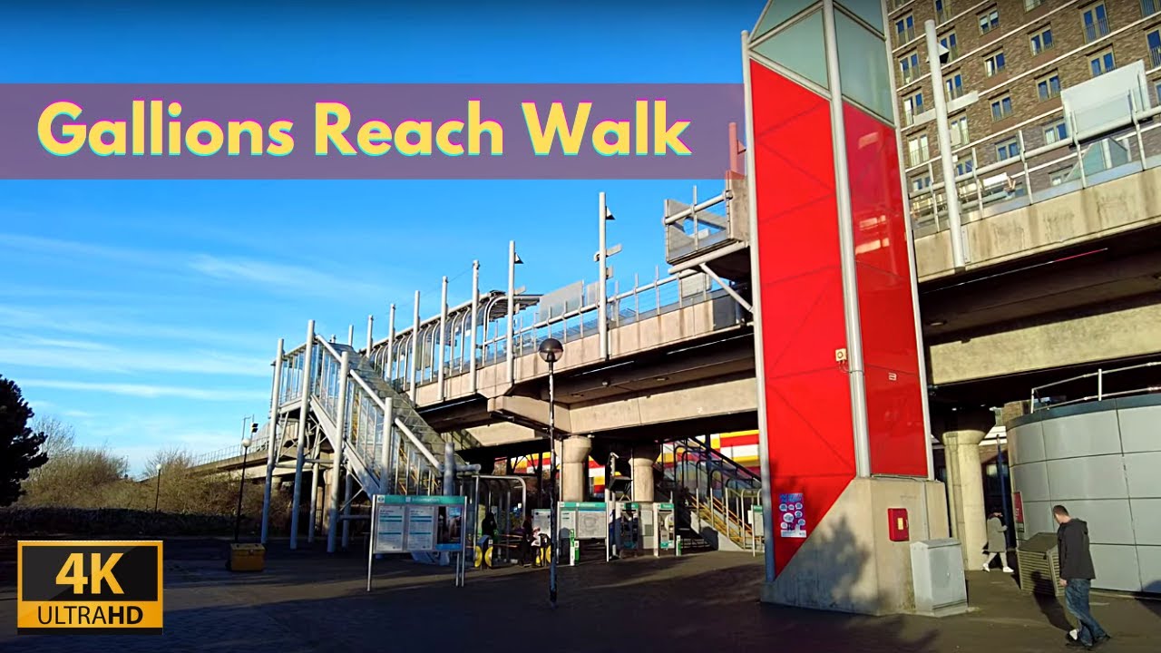 Gallions Reach Walk | East London | 4K HD | Here We Go | Every tube station in London! |