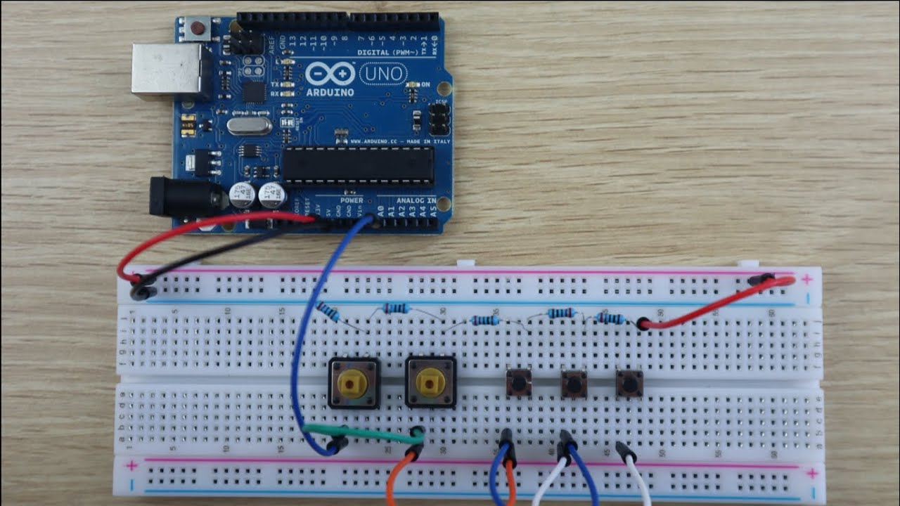 Как подключить несколько кнопок к одному входу Arduino
