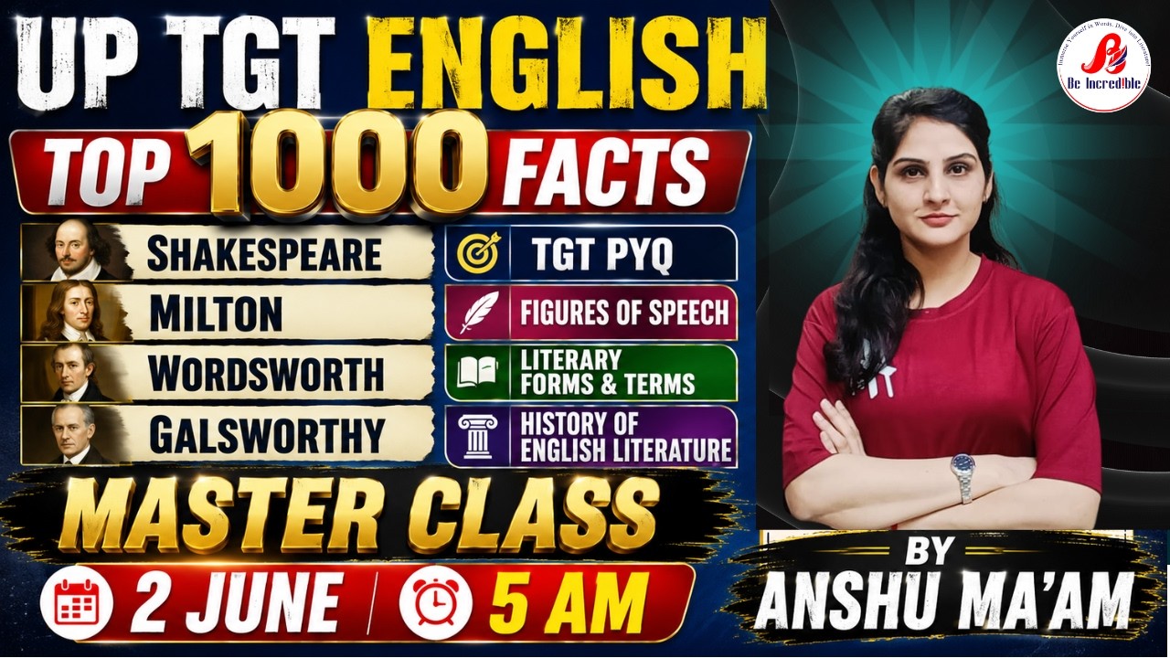 🔴1000 EXAM FACTS 🔴UP TGT ENGLISH 2026 🔴Final class