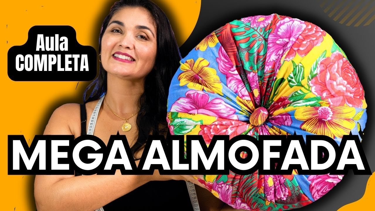 Almofada redonda tipo rosquinha - Costura fácil e que vende