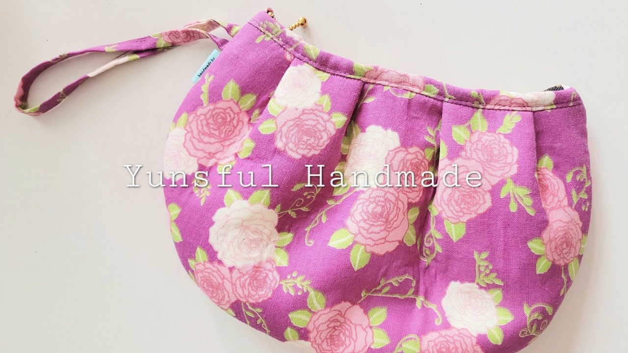 DIY : 퍼프 파우치 1 (puff pouch):: 귀여운 반달 or 만두 모양 : 안감 깔끔하게 재봉하기
