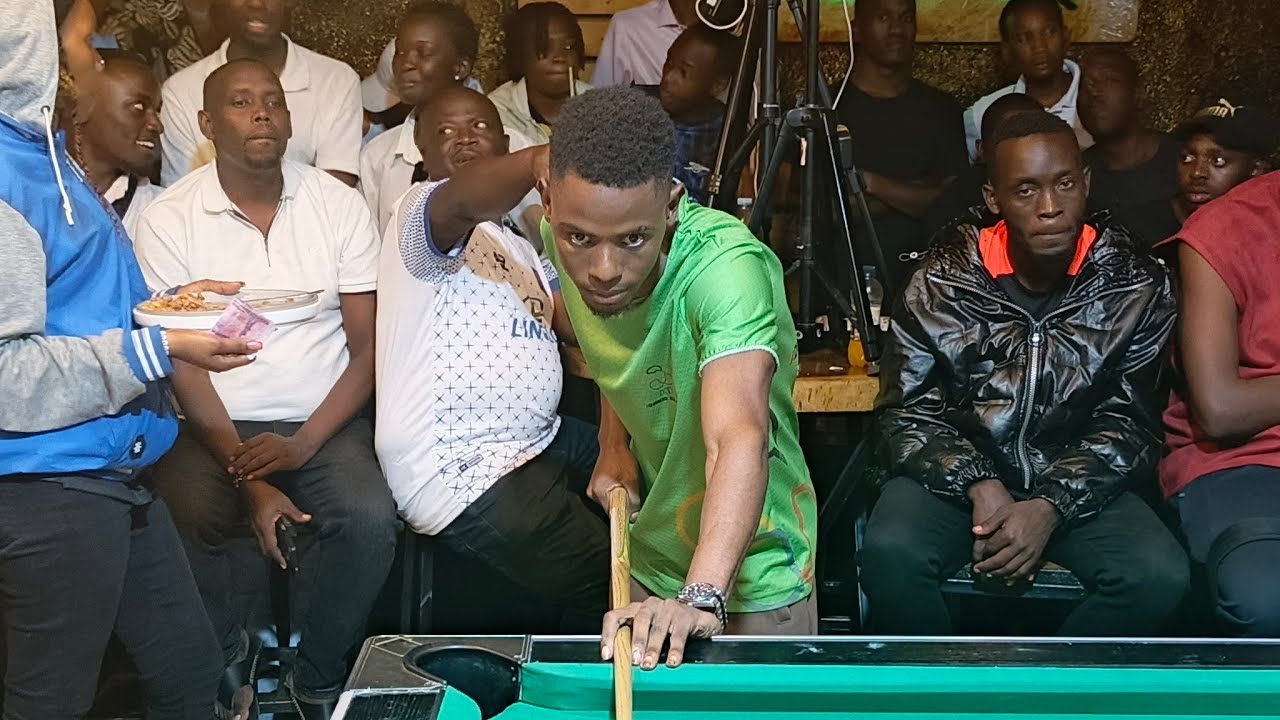 Caesar Chandiga Vs Lawrence Senngonge.  POOL GARAGE 32-MAN MONTHLY COMP. ROUND 3, RACE TO 5