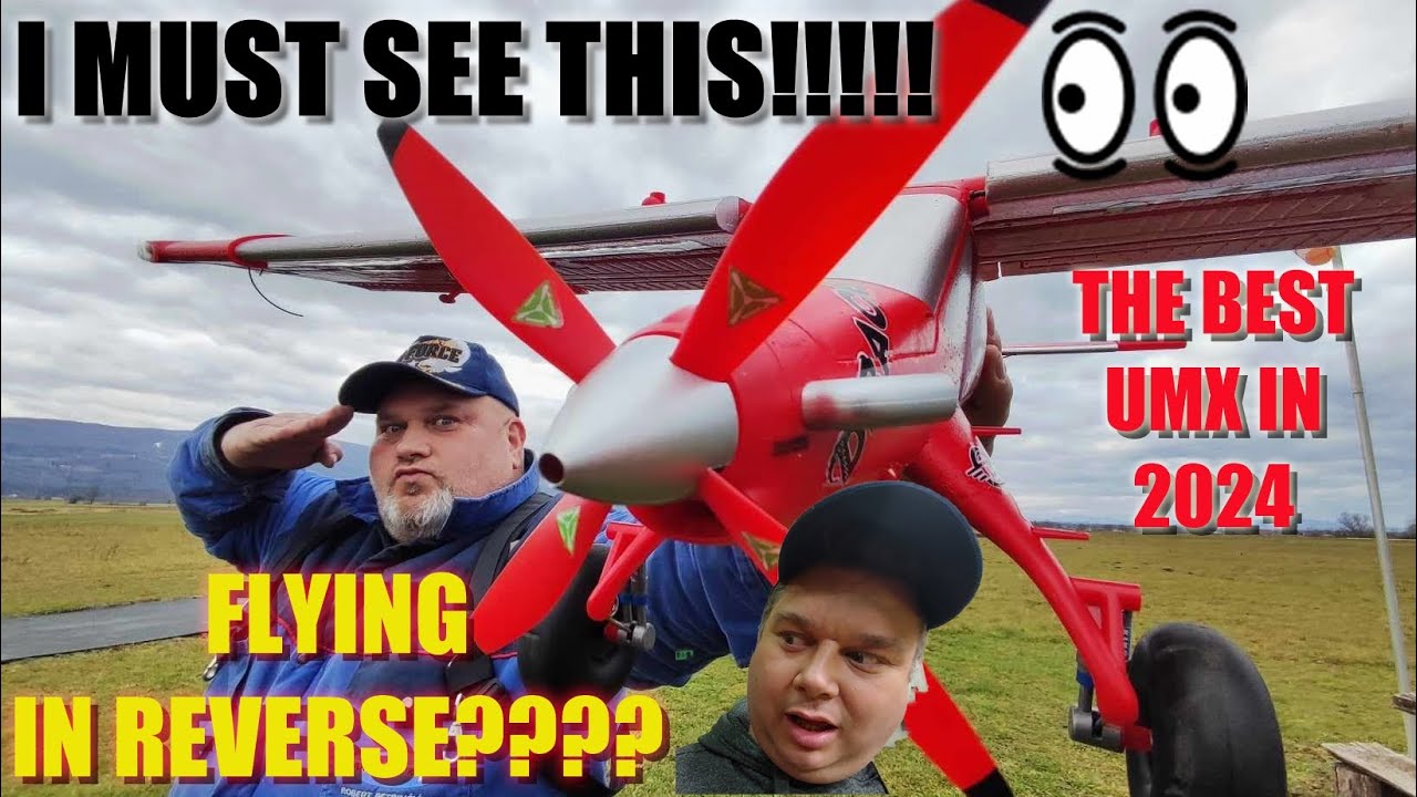 2024`s BEST LOOKING and FUN flying UMX RC plane DRACO WILGA flying in reverse in a strong wind!!!!!