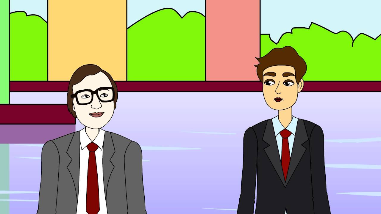 A stutterer meet a stutterer in Russian language (Funny animation)