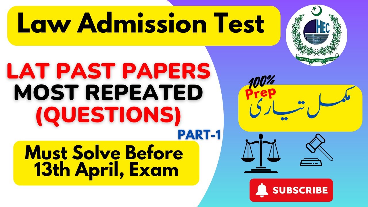 Law Admission Test LAT 13th April, 2025 | Most Repeated Questions | LAT Past Paper