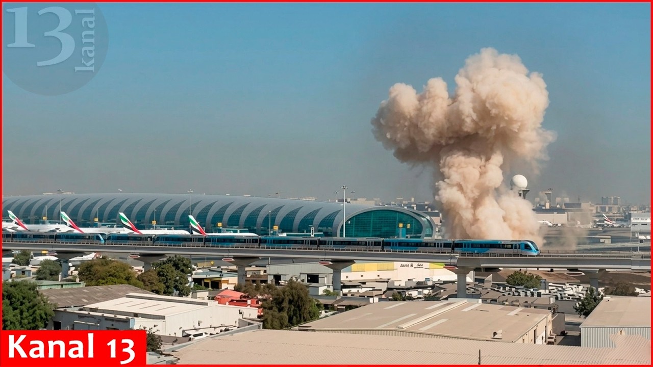 Explosions in Dubai; Iranian drone attack near Dubai International Airport terminals