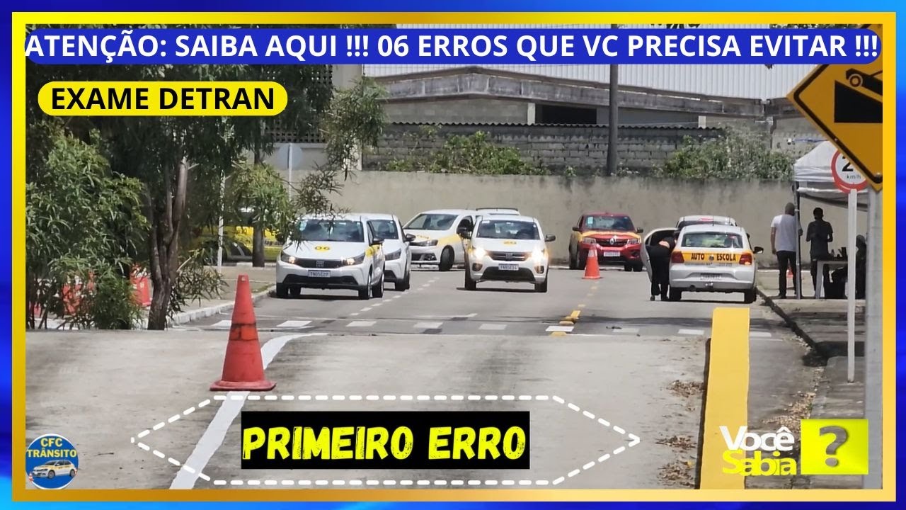 ATEN&Ccedil;&Atilde;O: Evite Esses 06 Erros e Garanta a Sua Aprova&ccedil;&atilde;o no exame do Detran!