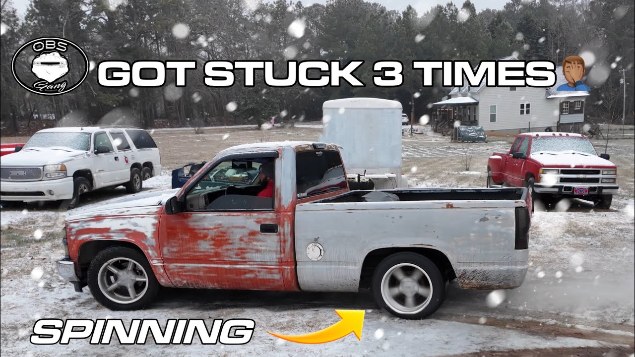 My OBS CHEVY Does NOT Like The Snow‼️🥶