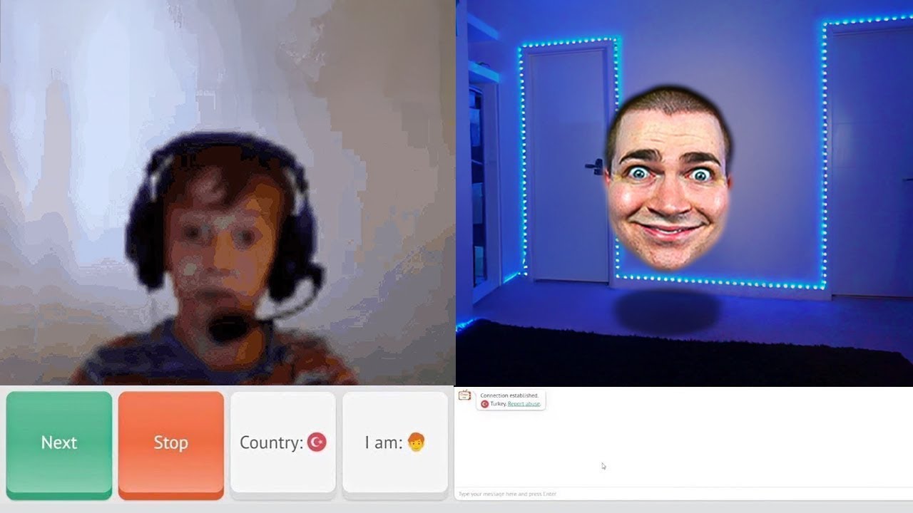floating head prank on omegle