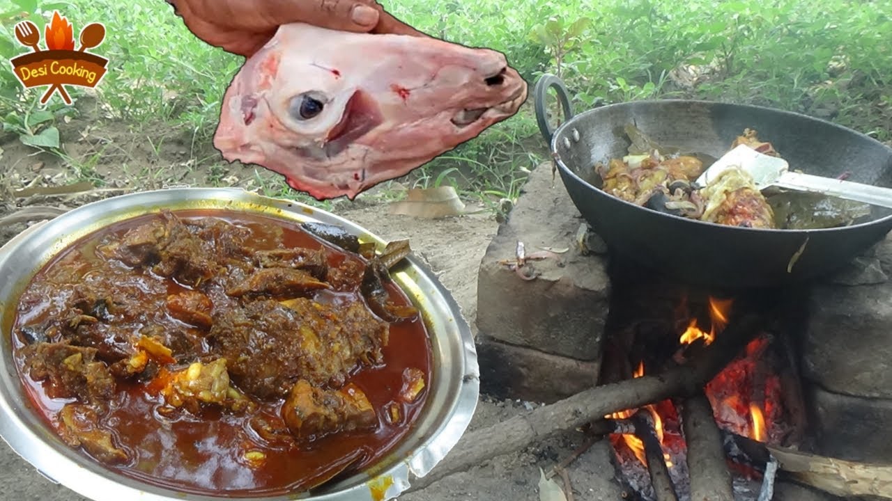 स्पाइसी बकरे का मुंडी रेसीपी | spicy goat head recipe | goat head recipe | goat head curry