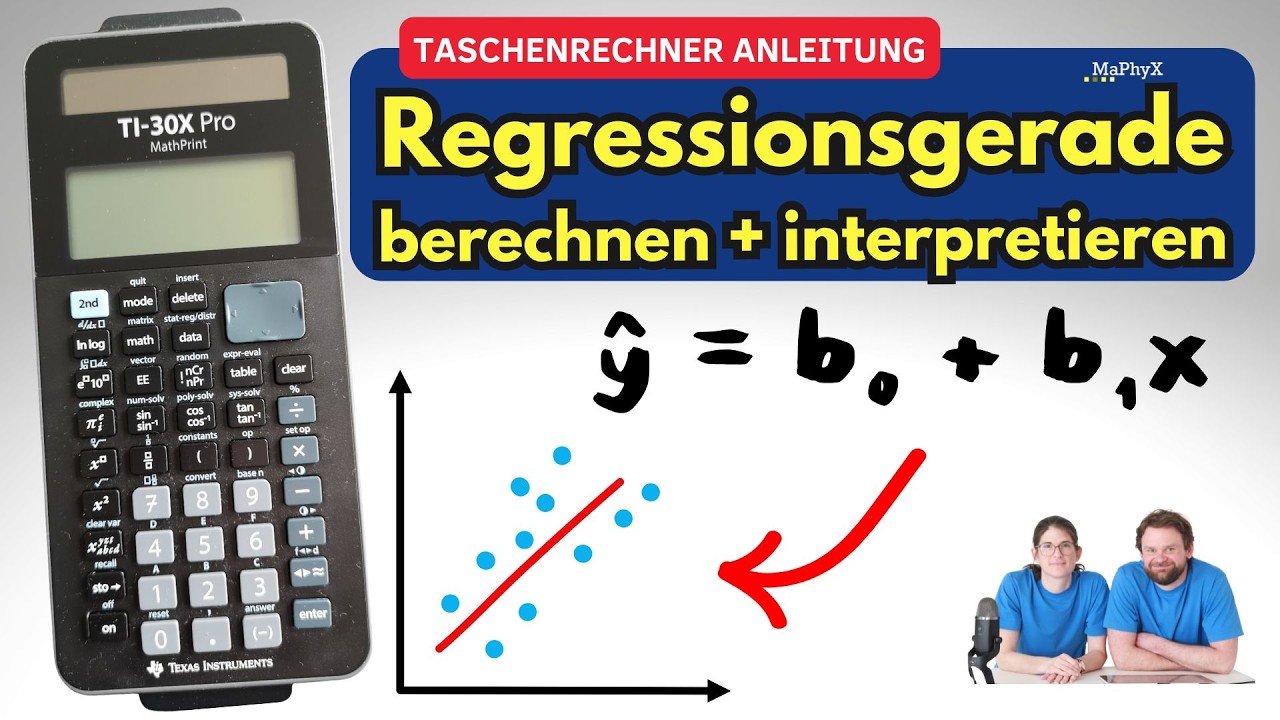 TI-30X Pro MathPrint – Lineare Regression - Koeffizienten berechnen und interpretieren - Tutorial