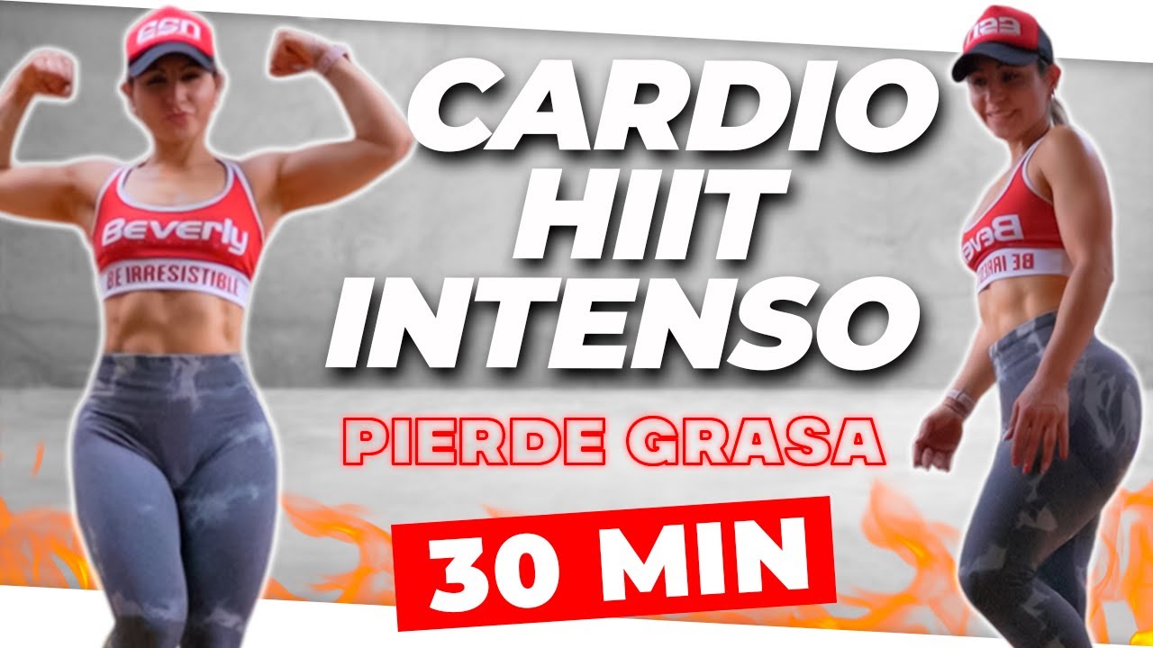 CARDIO HIIT para BAJAR de PESO 🔥 Rutina INTENSA NIVEL MEDIO/AVANZADO en CASA [30 MIN]