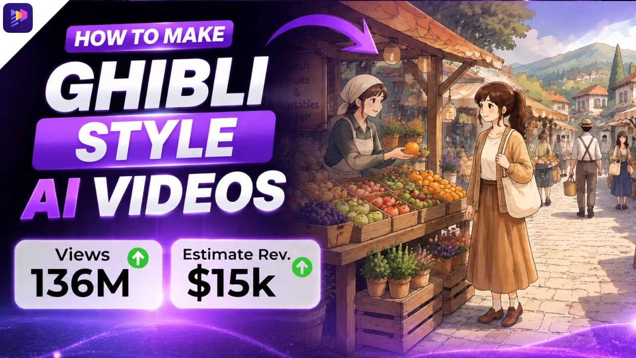 Create Relaxing Ghibli Style AI Videos | Ghibli Style Animation Generator | Step by Step