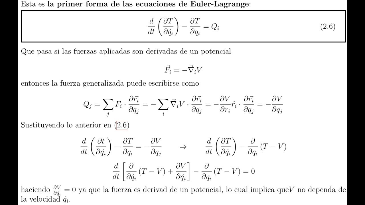 Principio de d'Alembert y ecuaciones de Lagrange