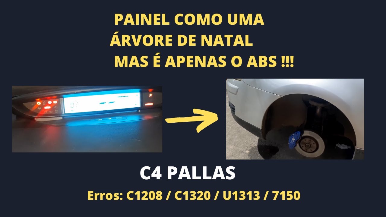 C4 com erros no ABS - diagnóstico e reparação (C1208 / C1320 / U1313 / 7150)