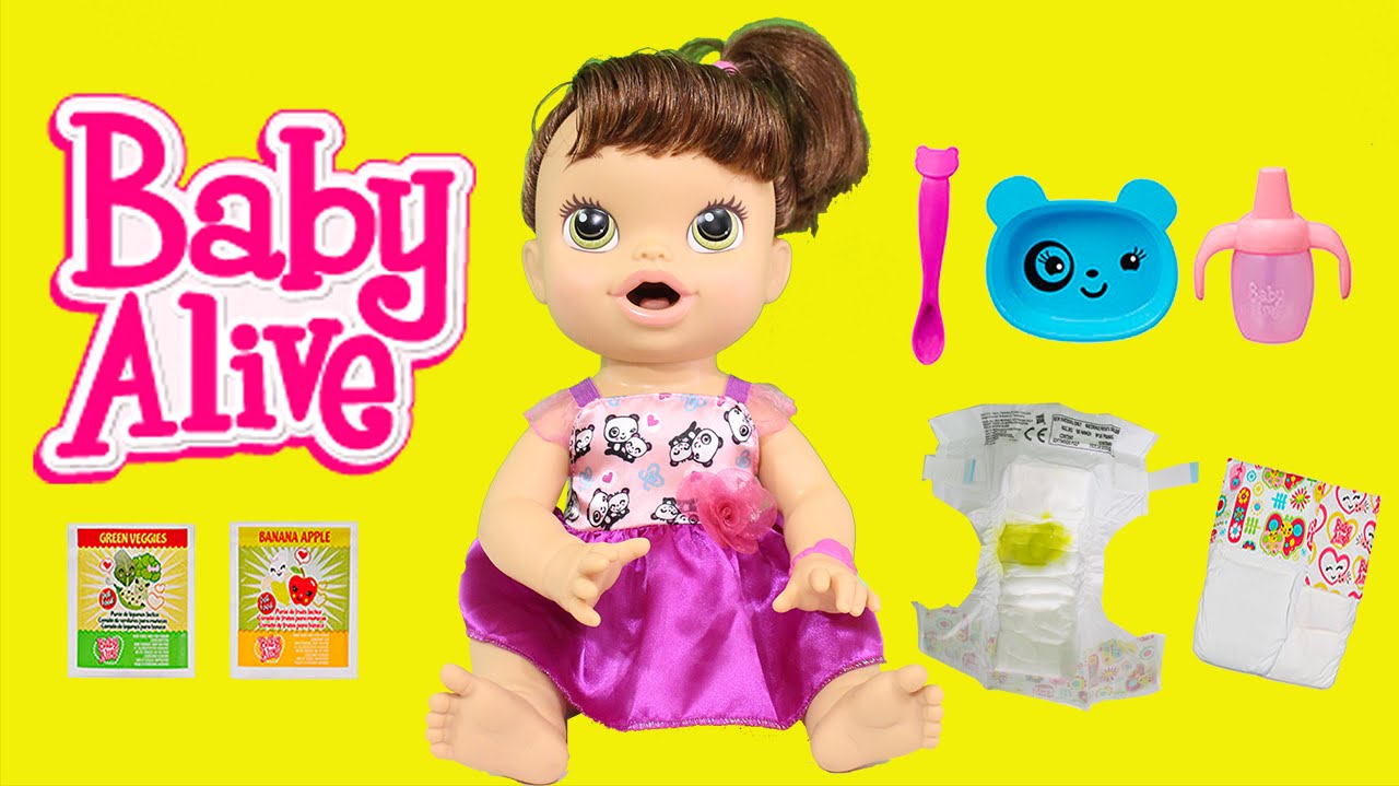 Baby Alive Hora de Comer Fazendo Papinha Trocando Fraldinha e Escolhendo Nome