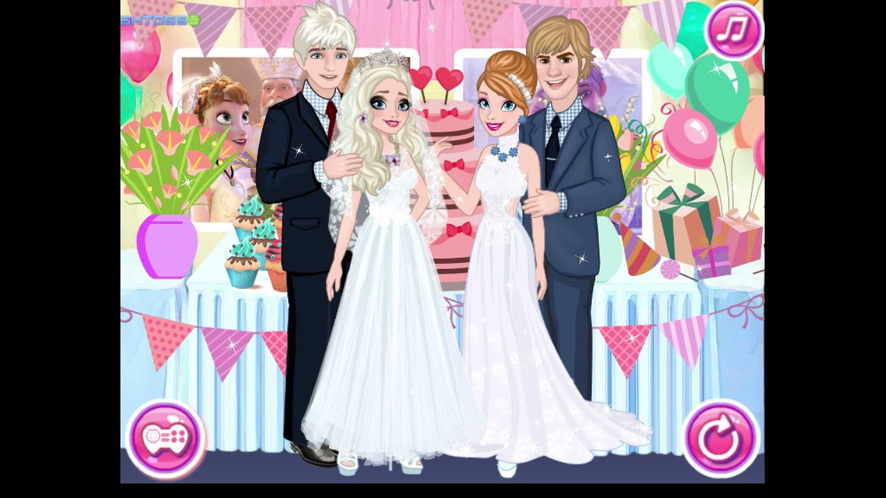 Elsa And Anna Wedding Party