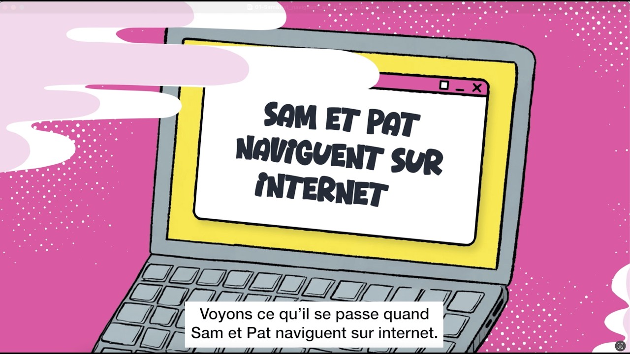 Sam et Pat naviguent sur internet