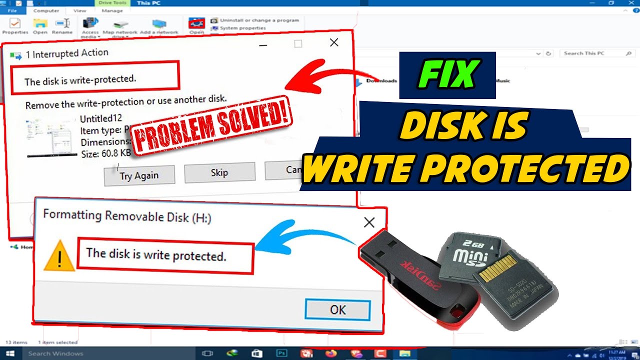 Как исправить проблему с защитой от записи на USB-флеш-накопителях и картах памяти |