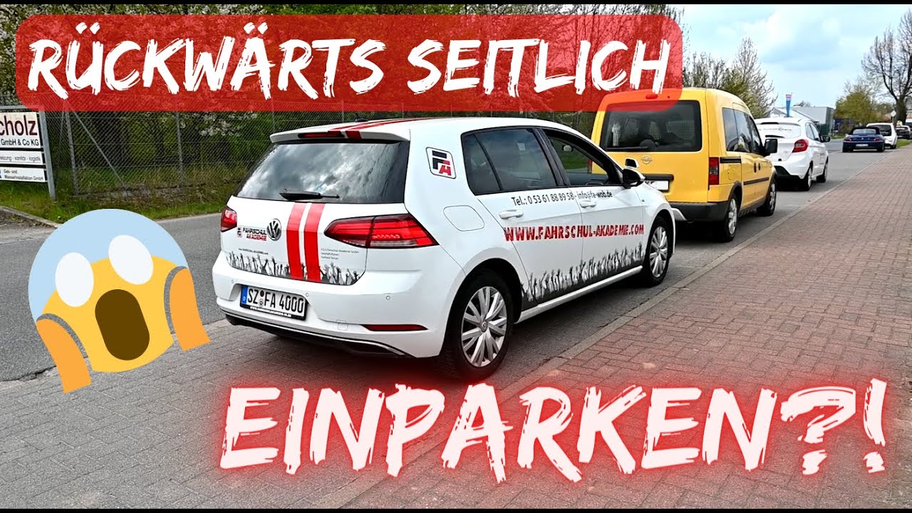 Richtig EINPARKEN - Teil 1: Rückwärts seitlich [Grundfahraufgabe] PKW 🚗