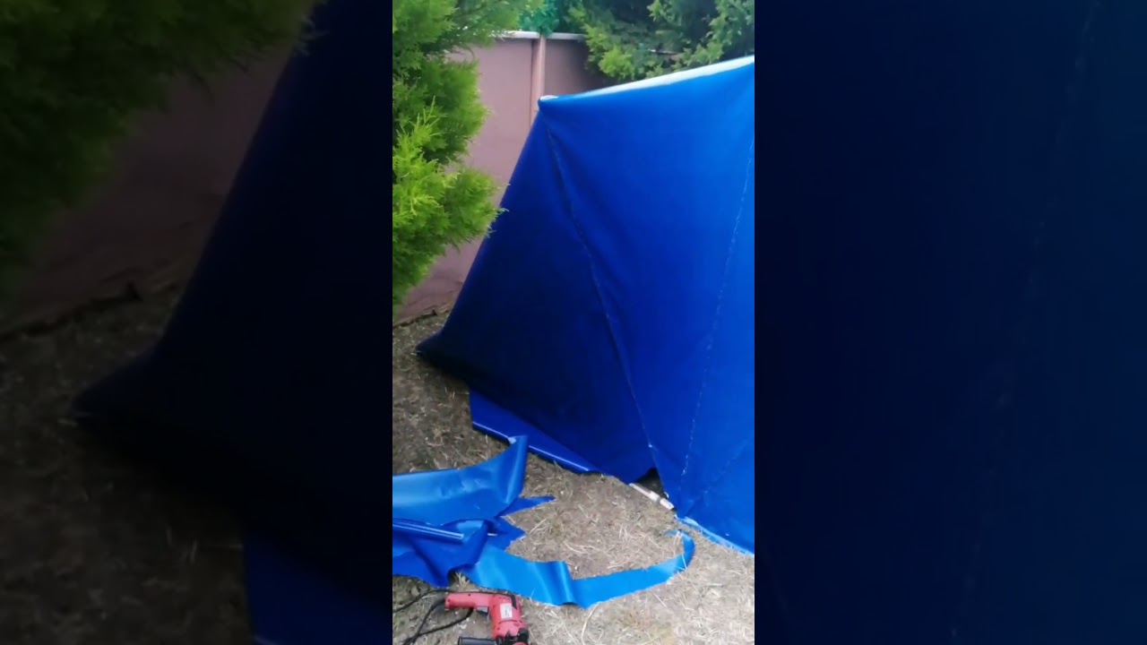 Ev imkanlarıyla motorsiklet garajı yapmak. Portatif garaj. motorsiklet.