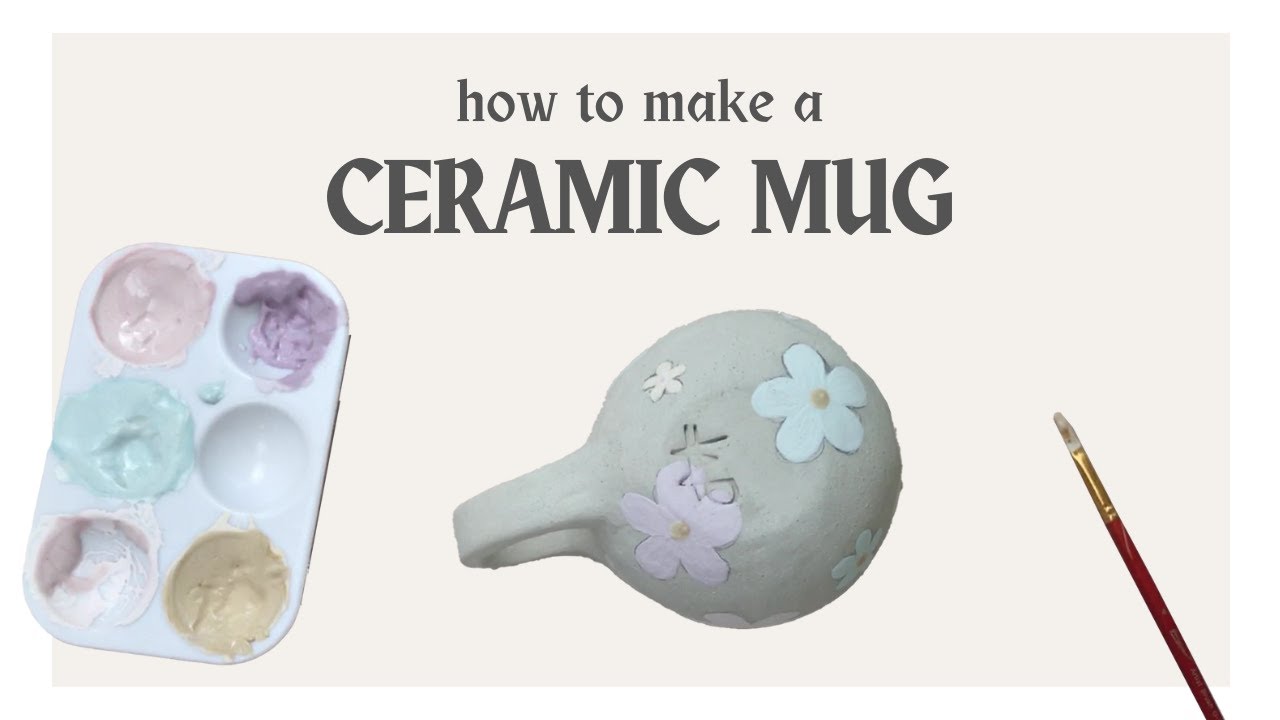 how to make a ceramic mug at home - no wheel needed✨ pottery tutorial for beginners