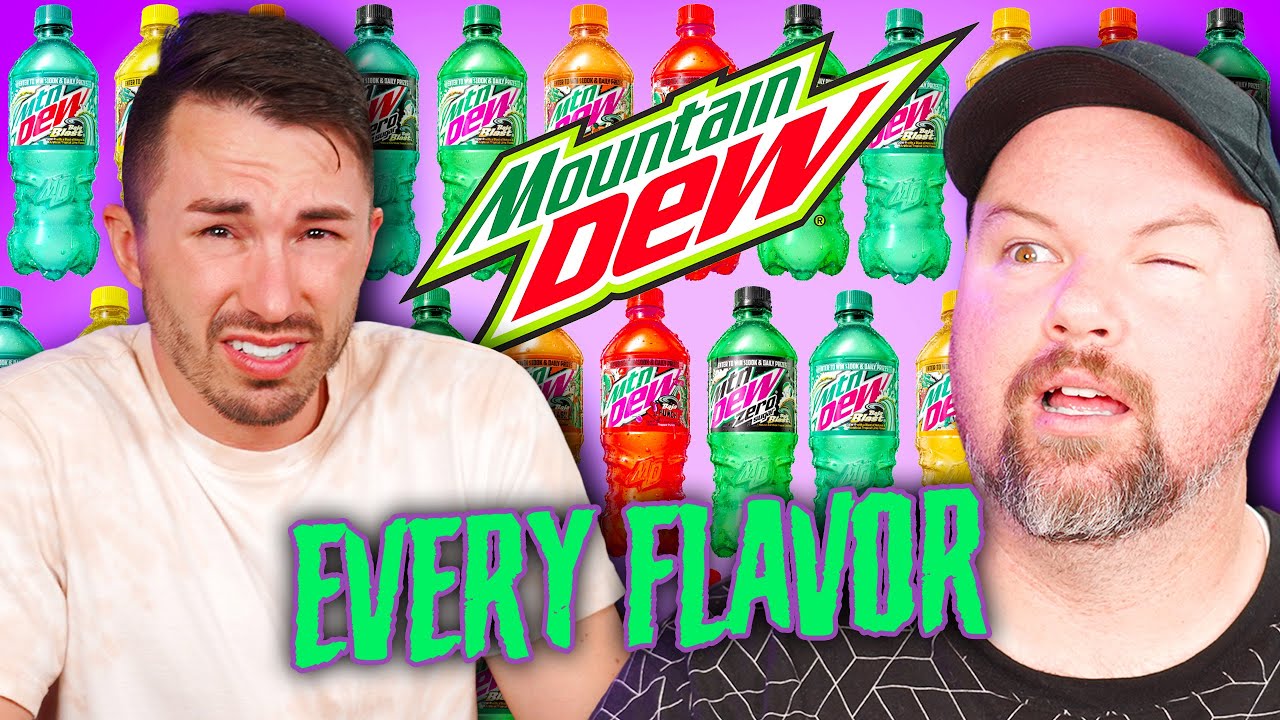 We Drink & Rank Every Flavor of MOUNTAIN DEW - Taste Test!