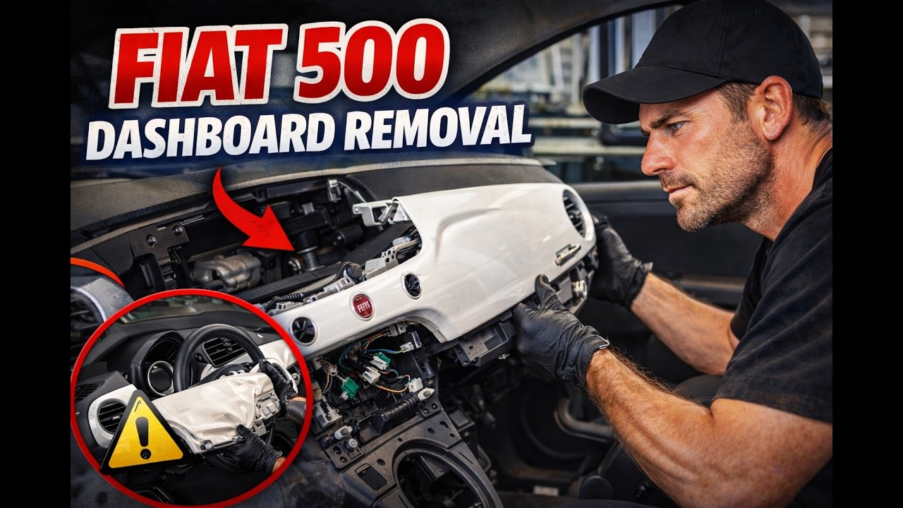 Dashboard removal: Fiat 500