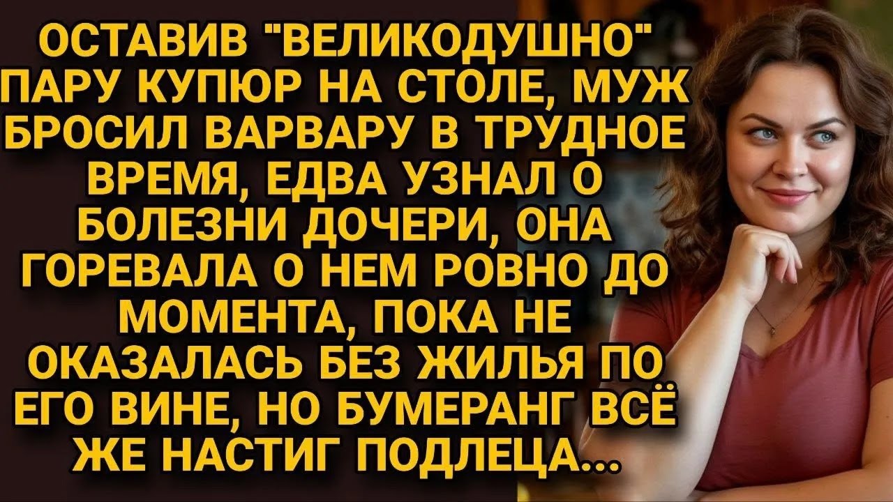 Узнав о болезни дочери, муж оставил деньги на первое время и улизнул от трудностей, но