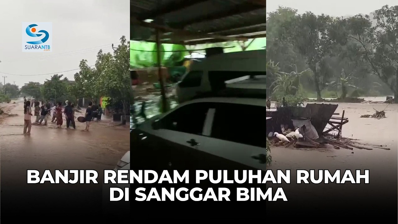 Banjir Rendam Puluhan Rumah di Sanggar Bima