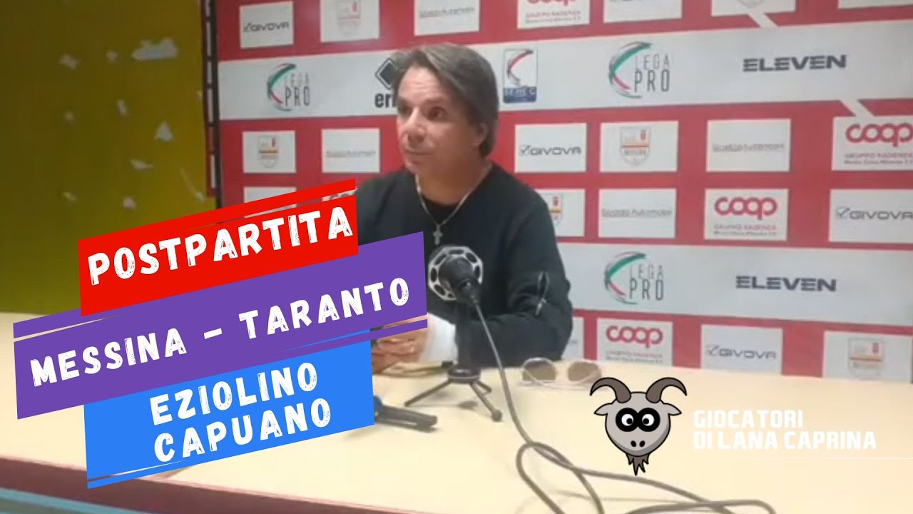 Conferenza Eziolino Capuano Messina-Taranto 1-2 | POSTPARTITA Vittoria Taranto Serie C Ezio #Capuano