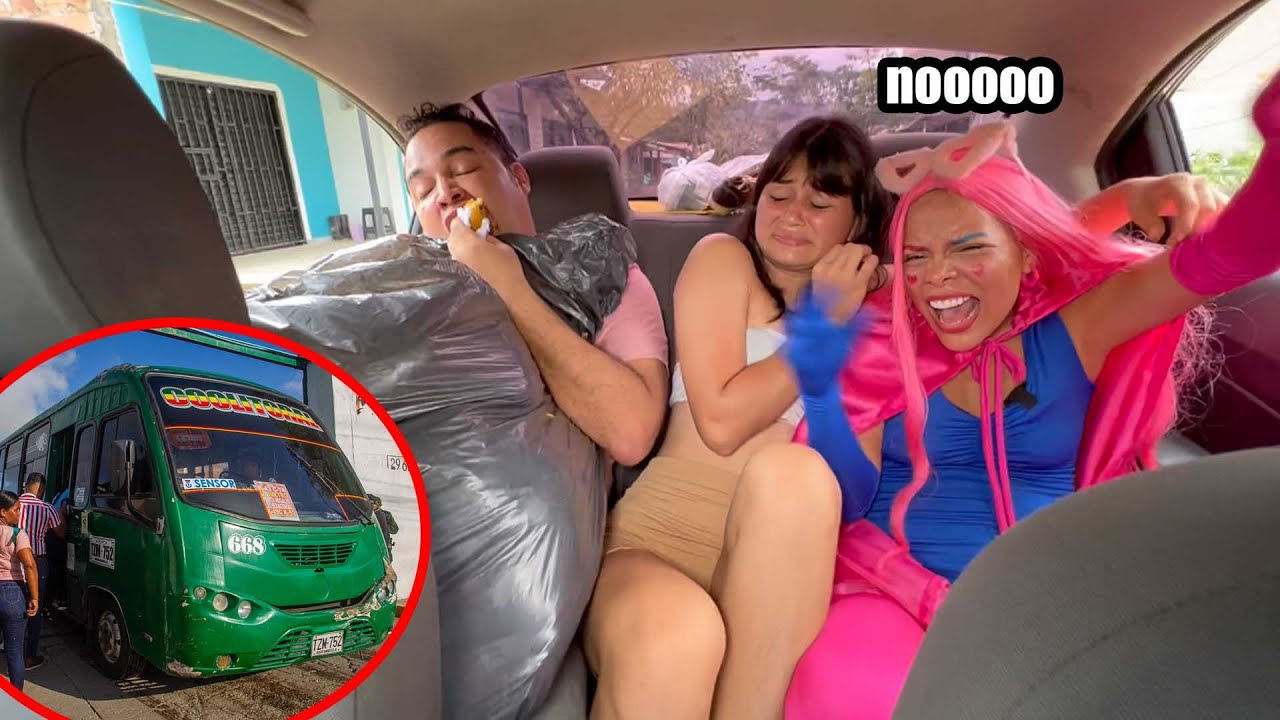 cuando vas en transporte publico